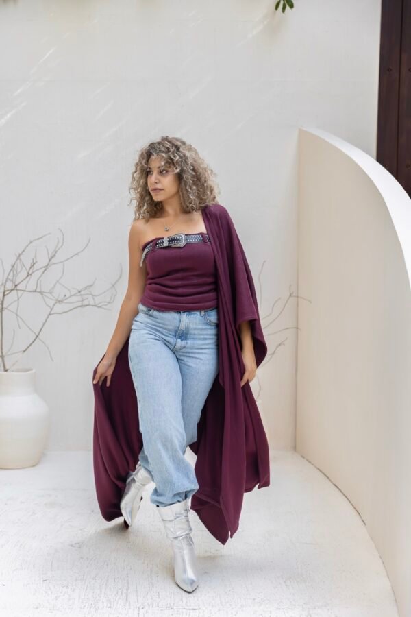 Shimmer corset with shawl